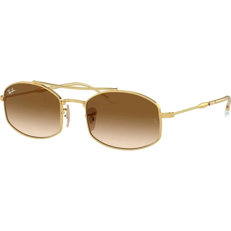 Ray-Ban RB3719 001/31 — Runde solbriller i guld med grønne G15-linser