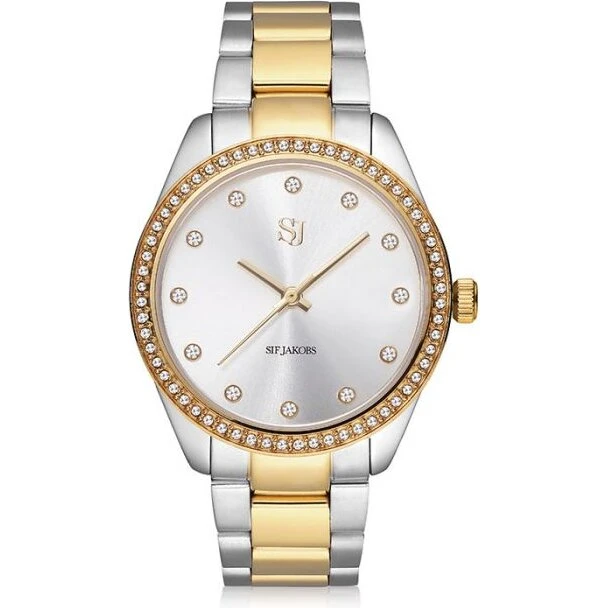 Sif Jakobs Valeria SJ-W1044-CZ-YG2 bi-color stål, sølv urskive