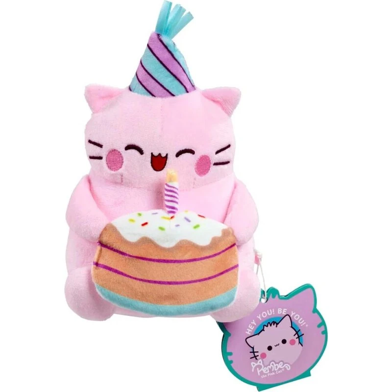 Pembe Plush 15 cm Happy Birthday - Den lyserøde kat