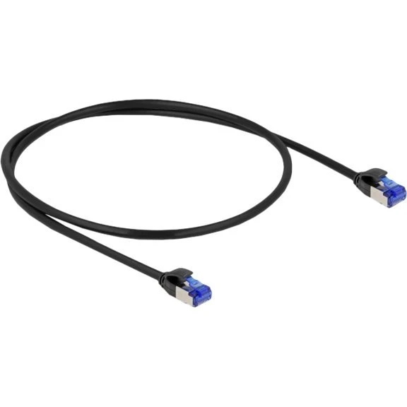DeLOCK CAT 6a S/FTP Patchkabel, 50cm, Sort
