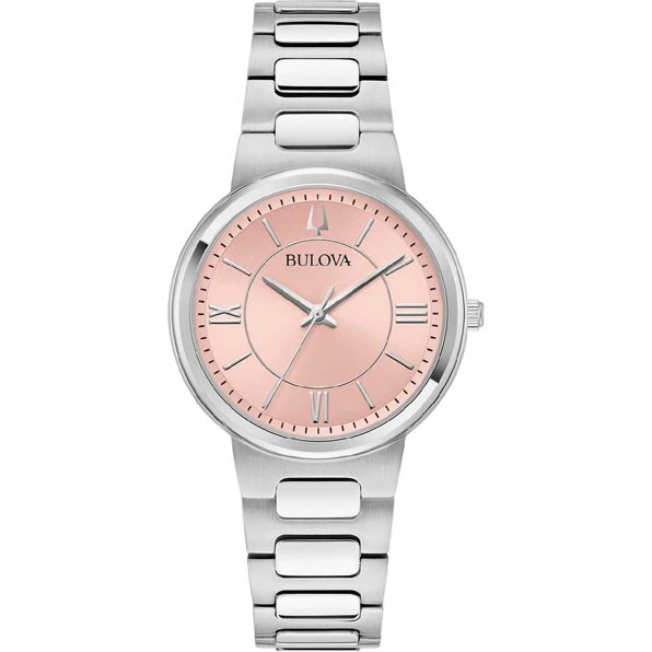 Bulova 96L335 dameur 32 mm rosafarvet skive, 3 ATM