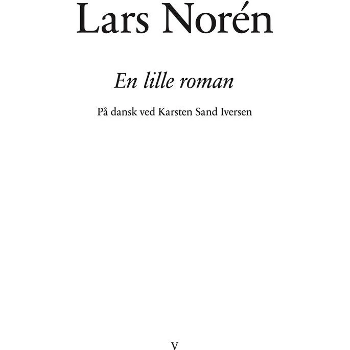En lille roman - Lars Norén
