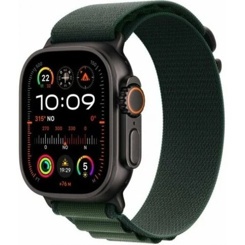 Apple Watch Ultra 2 LTE 49 mm Titanium med sort Ocean‑armbånd