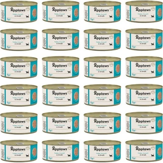 Applaws Tunfilet i bouillon til katte - 24x70g
