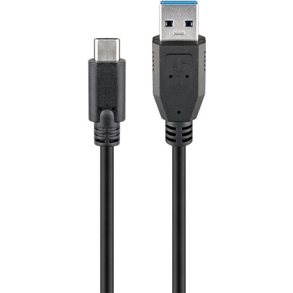 Goobay USB 3.0 til USB-C kabel 1 m – sort