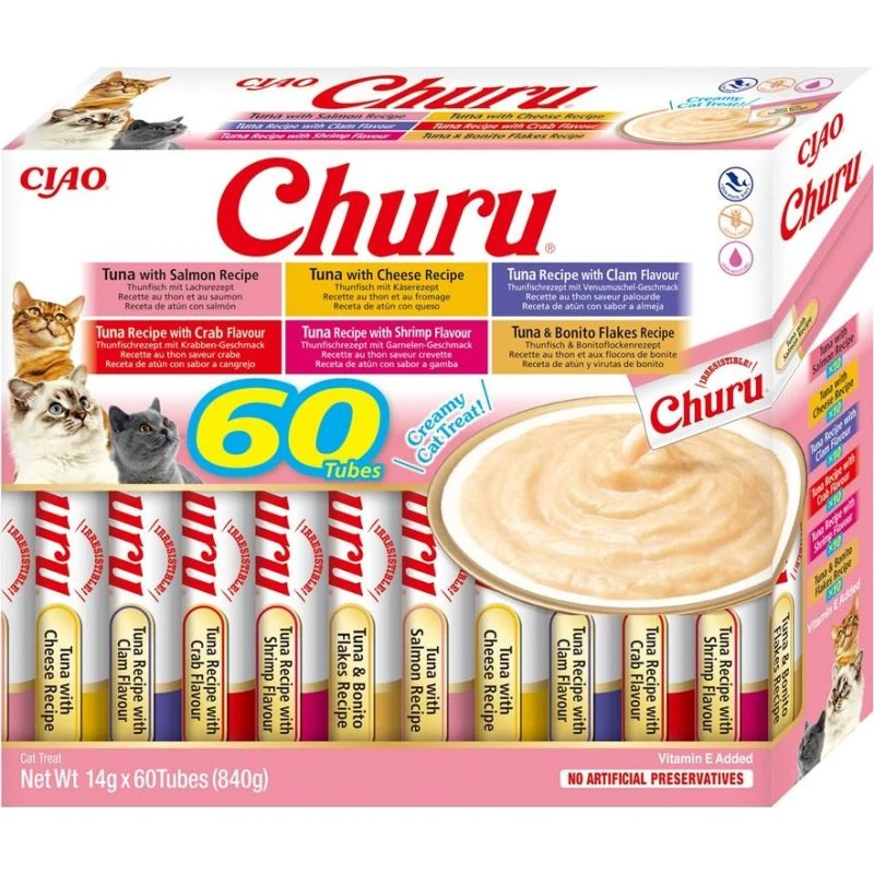 INABA Churu Variety Box Tun - 60 x 14 g Kattegodbidder