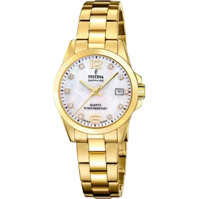Festina Swiss Made Lady 30 mm F20050/4 Gulddouble