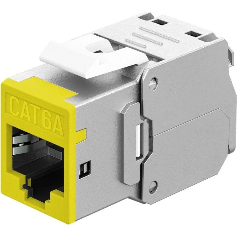 Goobay CAT 6a RJ45 Keystone Modul, STP, Gul