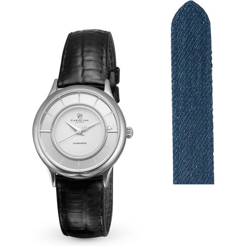 Christina Watches Collect stål 32 mm inkl. topring med 54 safirer