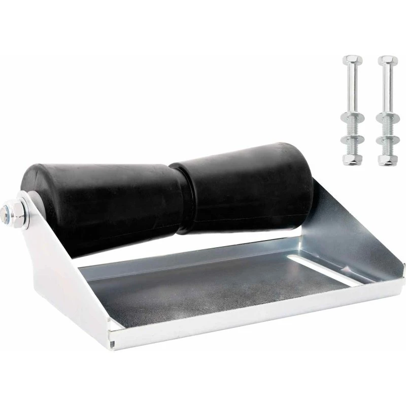 vidaXL Bådtrailerolle med beslag, 30,5 cm, sølv galvaniseret stål