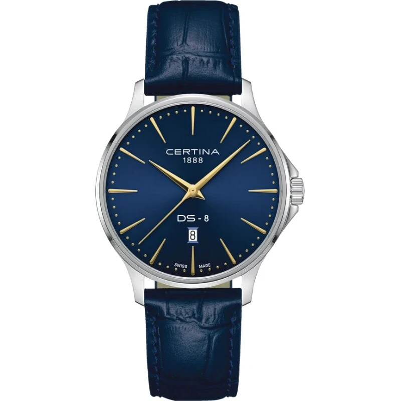 Certina DS-8 Gent 40 mm blå urskive, stål
