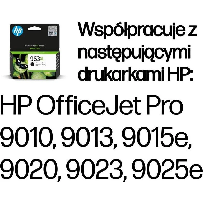 HP 963XL Original Sort Blækpatron med Høj Kapacitet (2.000 sider)