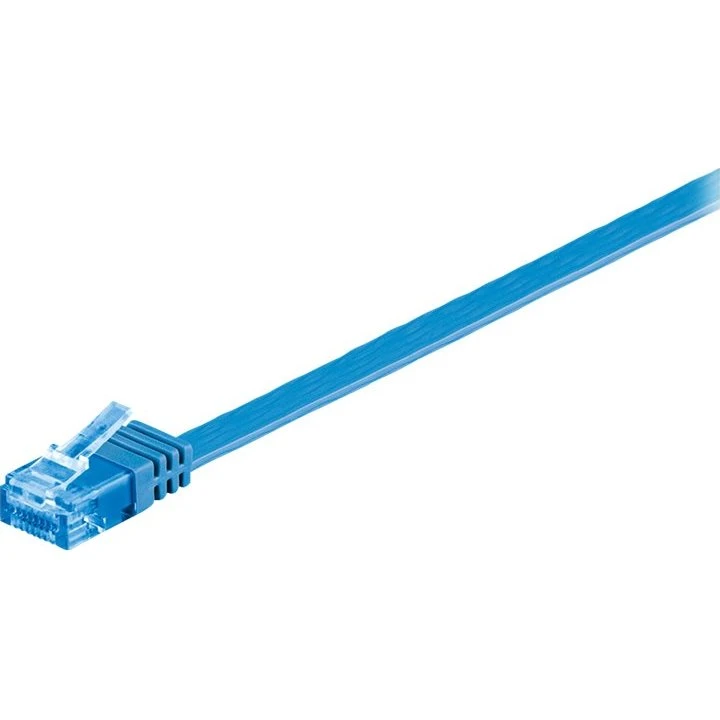 Goobay CAT 6A Fladt Netværkskabel, U/UTP, Blå, 5m