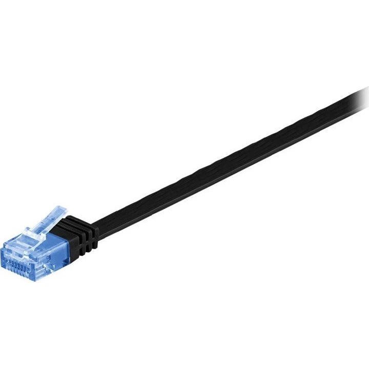 Goobay CAT 6A Fladt Netværkskabel, U/UTP, Sort, 3 m