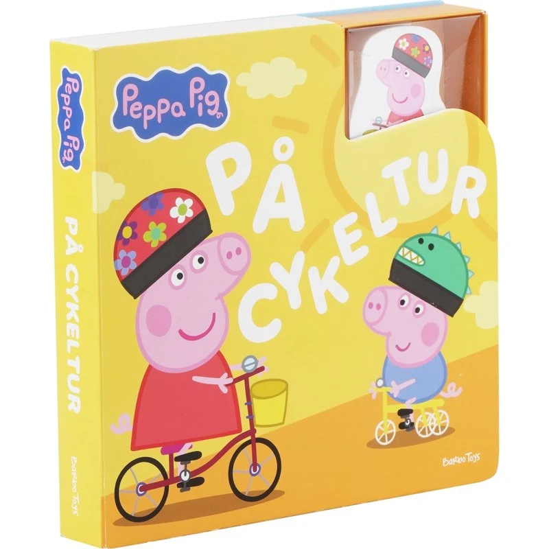 Gurli Gris Bog med Træfigur - På Cykeltur