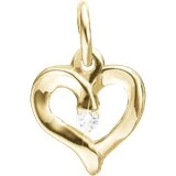Aagaard Halskæde Hjerte 8 karat med LG diamant 0,03 ct
