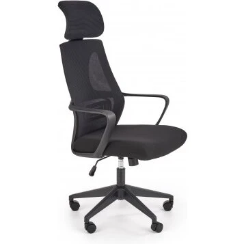 VALDEZ kontorstol, sort - tilt og justerbar nakkestøtte