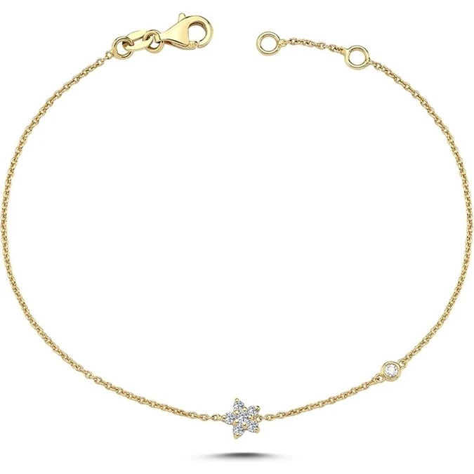 Nuran Stella armbånd Lille stjerne 0,13 ct W-SI 14 kt guld