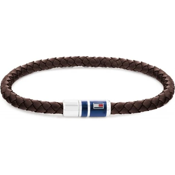 Tommy Hilfiger Casual armbånd brunt flettet læder 21 cm