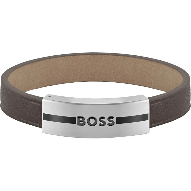 BOSS Luke 1580496 Læderarmbånd – Sort