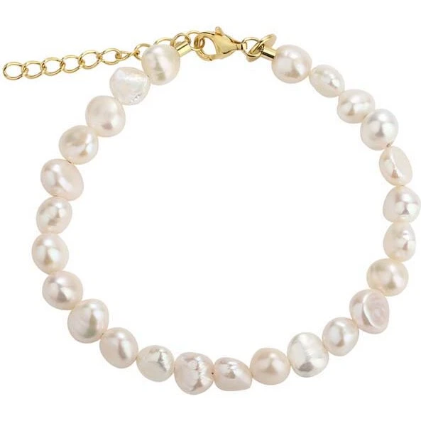 Aqua Dulce Pearl Armbånd — Forgyldt med ferskvandsperler