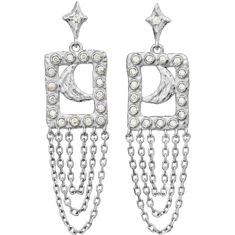 Maanesten Barbra øreringe, forgyldt sterling sølv 40 mm