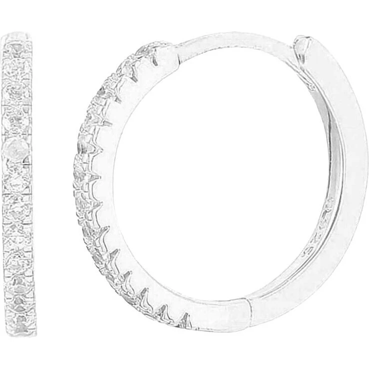 Hultquist Esta Big øreringe 18 mm i sterlingsølv m. zirkonia