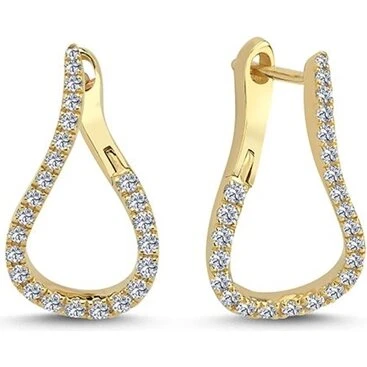 Nuran Valentina diamantøreringe 14 kt rødguld, 0,55 ct