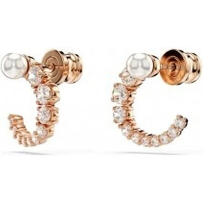 Swarovski 5692264 øreringe, rosé med perle og klare sten