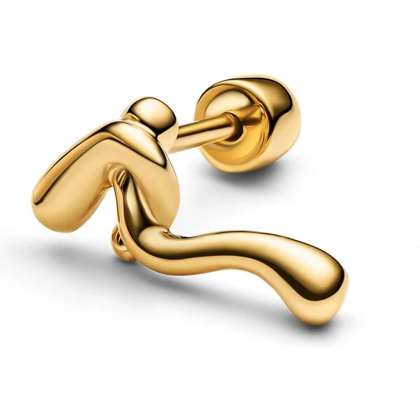 Maria Black Powderpuff Stud – Goldplated Silver