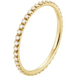 Georg Jensen Signature Diamonds ring 18 kt guld, stor