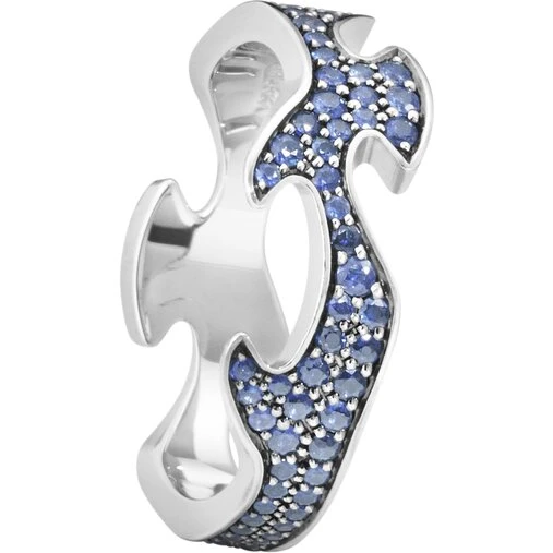 Georg Jensen Fusion centerring 18 kt hvidguld med rød HyCeram