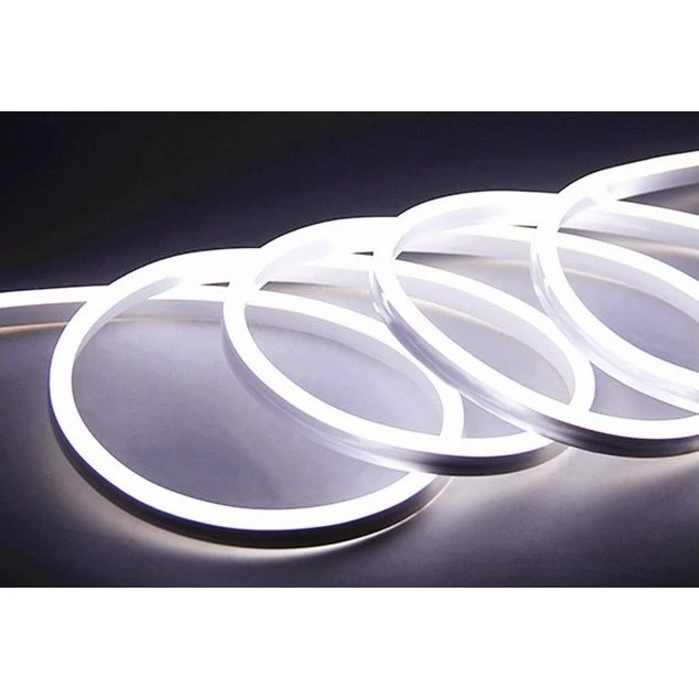 9W pr. meter Kold hvid 8x16 CLIP-ON Neon Flex LED - 230V, IP67