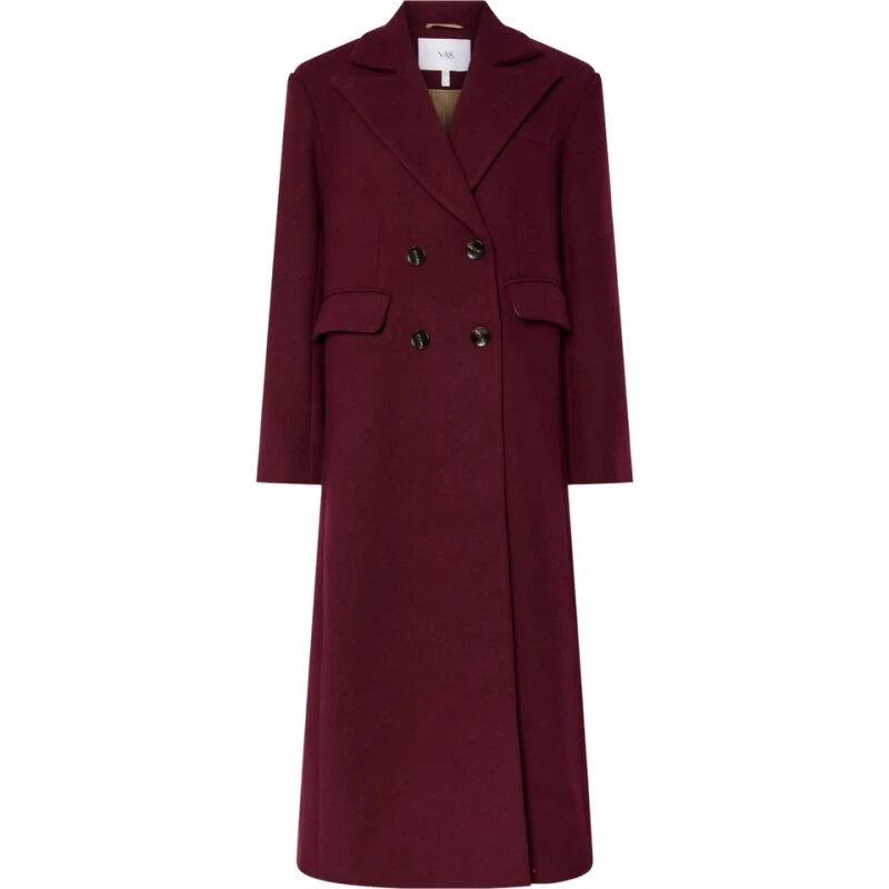 Y.A.S Royla Lang Uldblandet Frakke - Port Royale