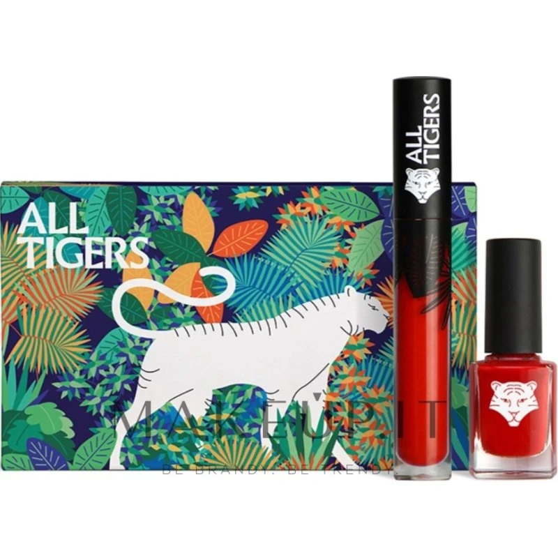 All Tigers Sæt: Vegansk Læbestift & Neglelak (888 & 298)