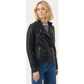 Part Two FRANCES læderjakke – sort