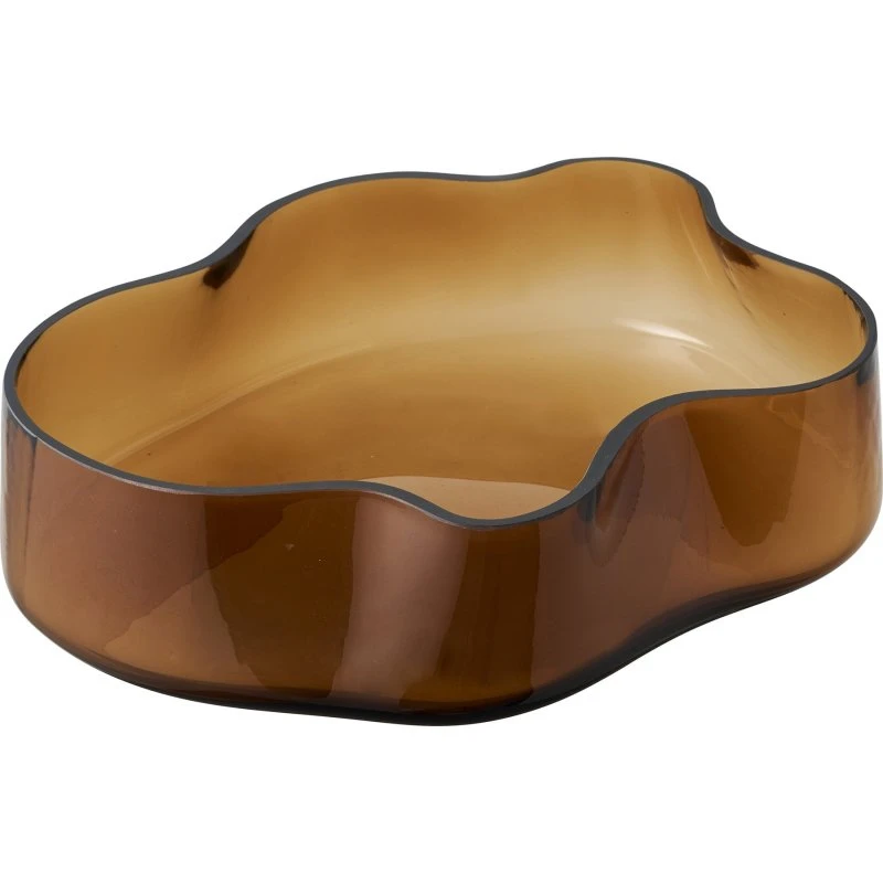 House Nordic Fad i røget brun glas, 29,5x24x7 cm