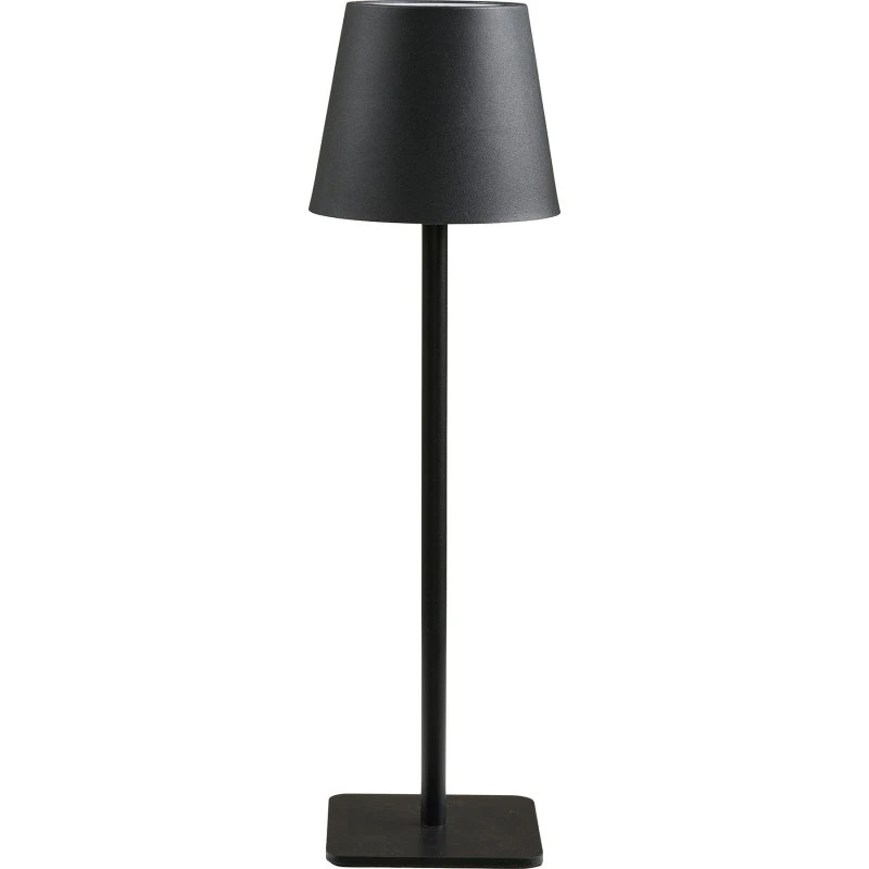 House Nordic Bradford Bordlampe - Genopladelig - Sort Metal & Glasfiber