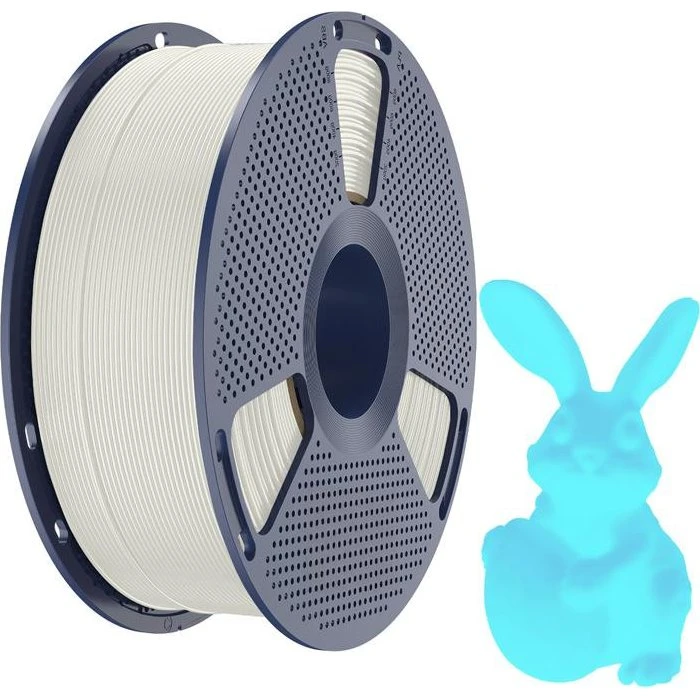 Sunlu PLA Glow-in-the-Dark Filament 1.75mm, 1kg - Hvid/Blå
