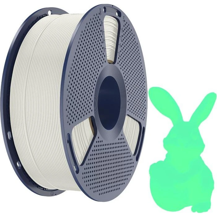 Sunlu PLA Glow-in-the-Dark Filament 1.75mm, 1kg - Hvid/Grøn