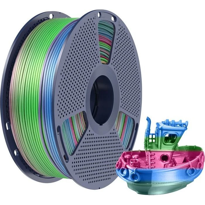 Sunlu PLA+ Silk Filament Rainbow 06, 1.75mm, 1kg