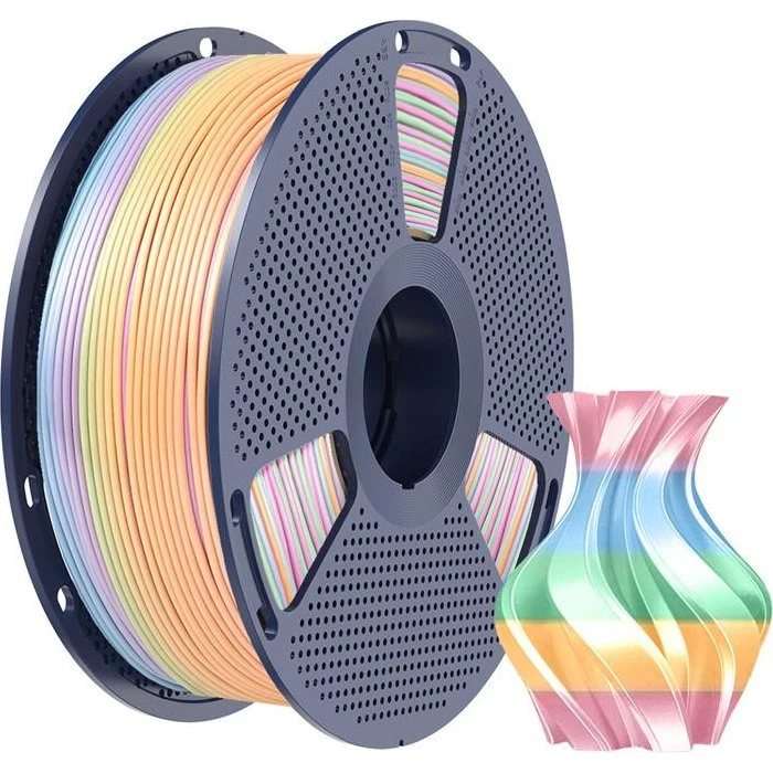 Sunlu PLA+ Silk Filament Rainbow 04, 1.75mm, 1kg