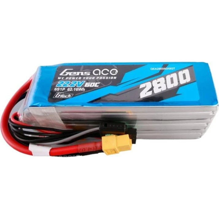 Gens ace Tattu G-Tech 2800mAh 6S LiPo Batteri med XT60