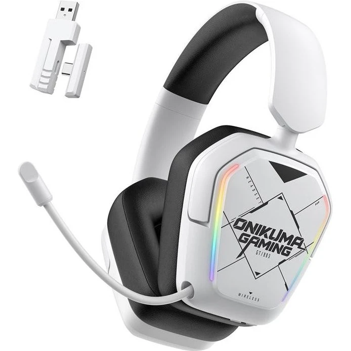 ONIKUMA BT883 Gaming Hovedtelefoner - Hvid