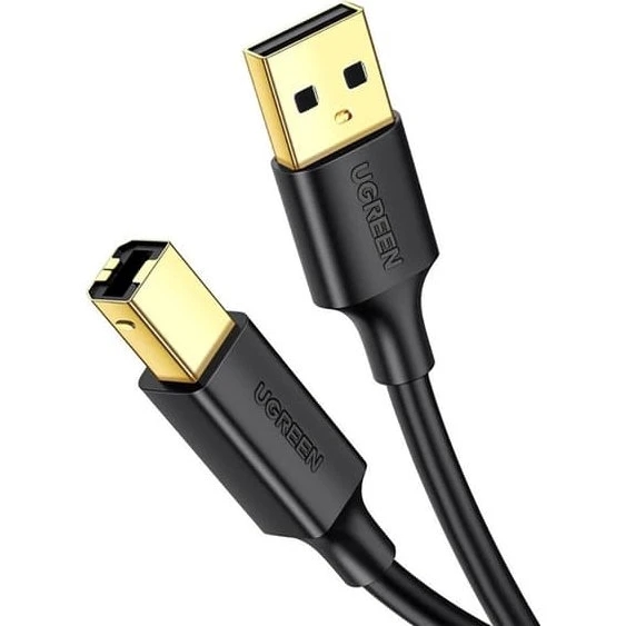 Ugreen USB-A til USB-B Printerkabel 2m Sort US135
