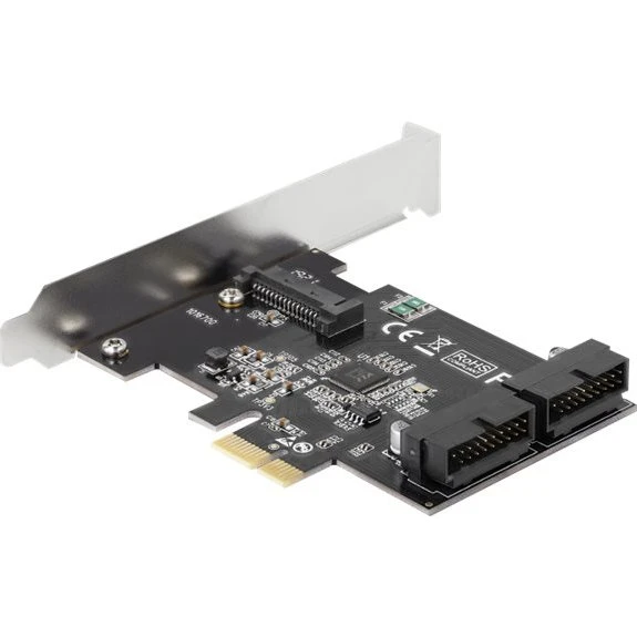 DeLock PCIe til 2x intern USB 3.0 Pin Header adapter (5Gbps)