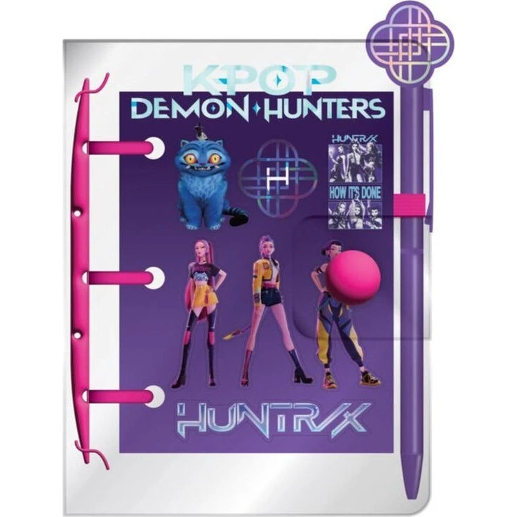 K-POP Demon Hunters Mini Notesbog med Pen og Klistermærker