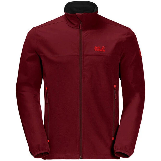 Jack Wolfskin Crestview Softshelljakke til mænd, Rød