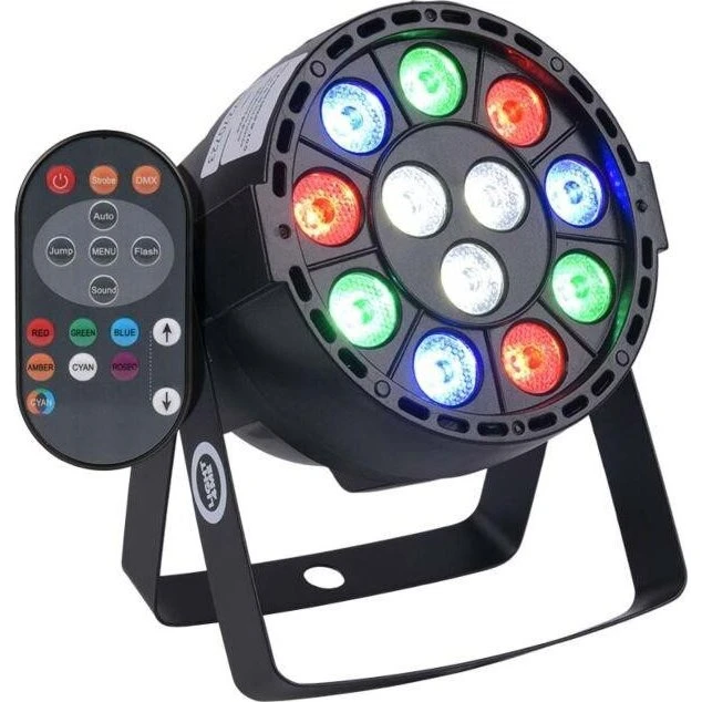 Light4Me P12 LED Par Lys - RGBW med DMX og fjernbetjening