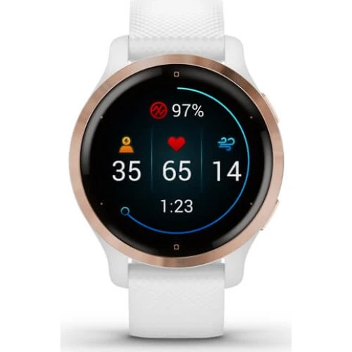Garmin Venu 2S AMOLED Smartwatch - Roseguld/Hvid 40 mm